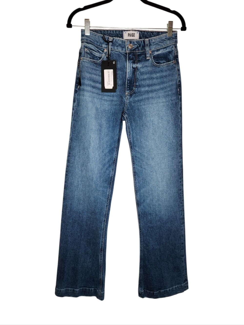 NEW Paige Leenah Wide Leg Blue Jeans Size 24